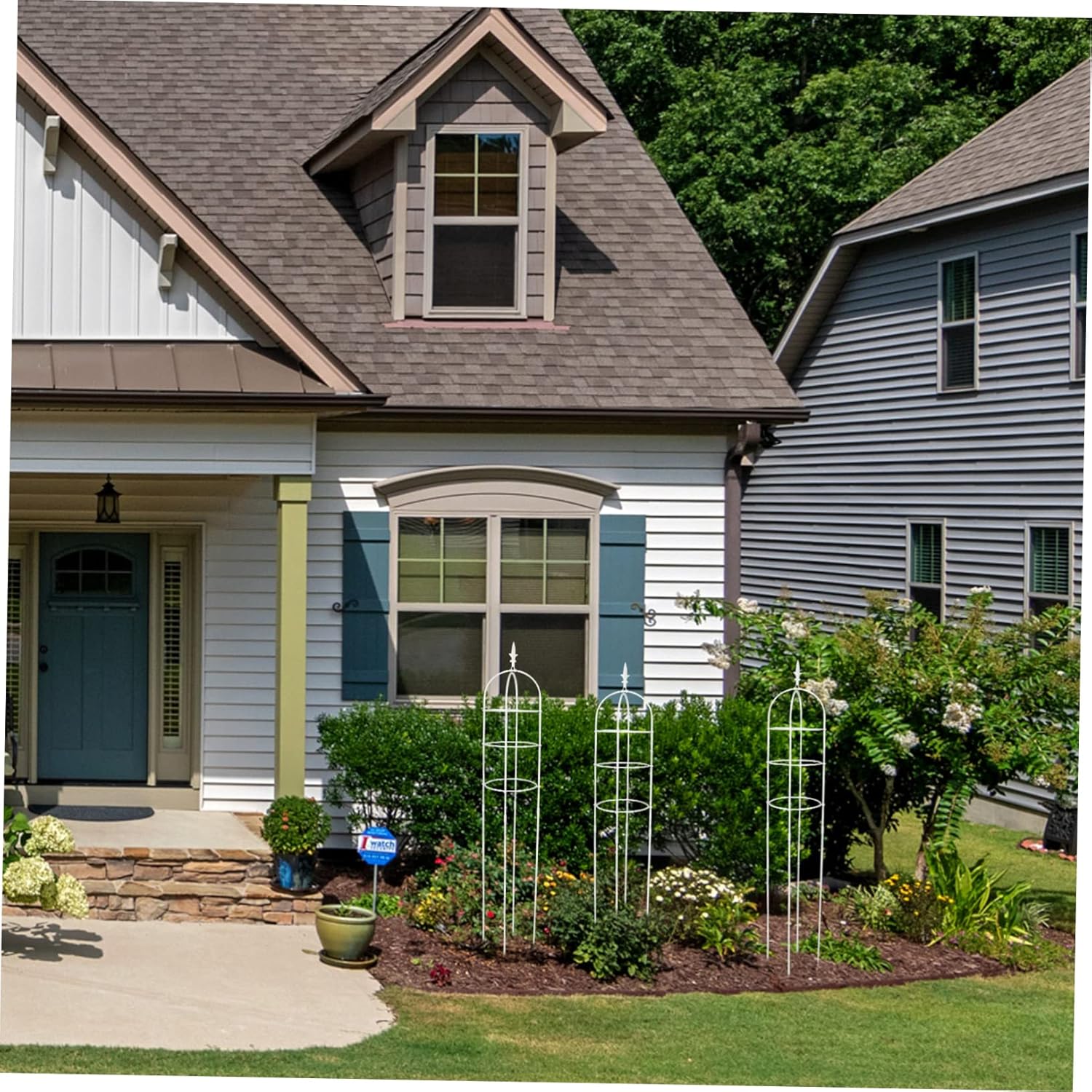 Outdoor Garden Trellis Obelisk Plant Support Stake for Climbing Vines Sturdy Small Garden Bed