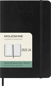 Moleskine Classic 18 Month 2023-2024 Weekly Planner, Soft Cover, Pocket (3.5" x 5.5"), Black - Best Deal Finder