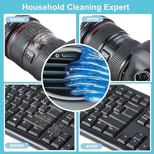 Miniatura 3 de FCNUFAM 12 piezas de gel de limpieza para automóvil, masilla universal limpiador de gel para detallar las rejillas de ventilación del coche,