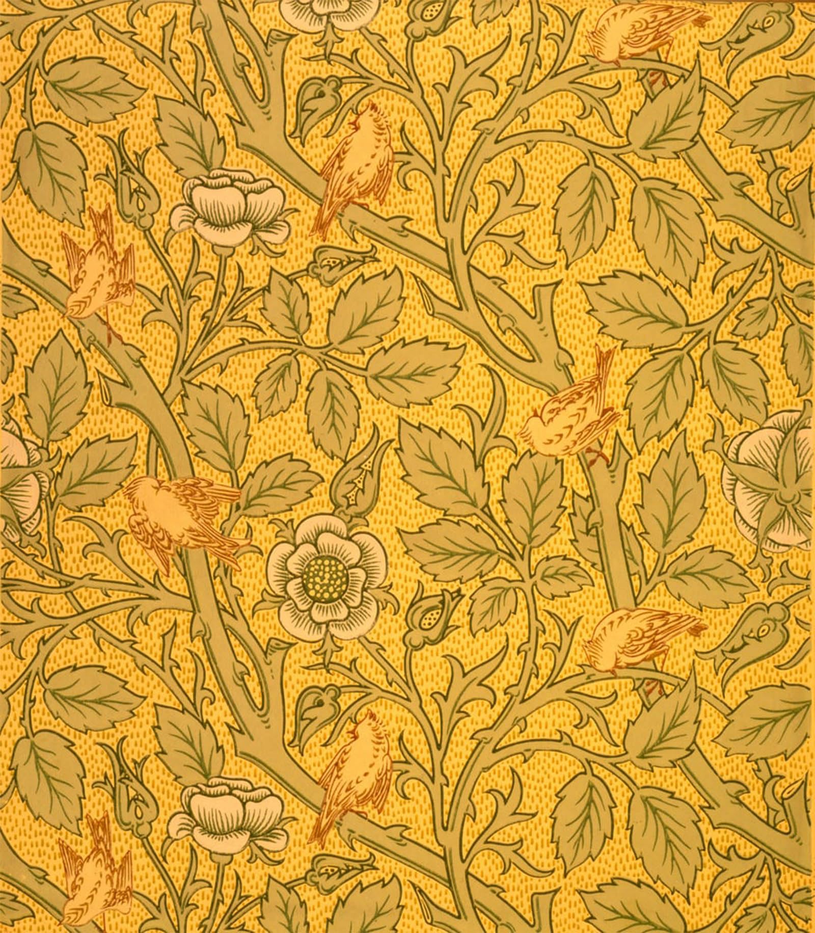 Tableau moderne toile oiseau William Morris abstrait 60x90 - 5