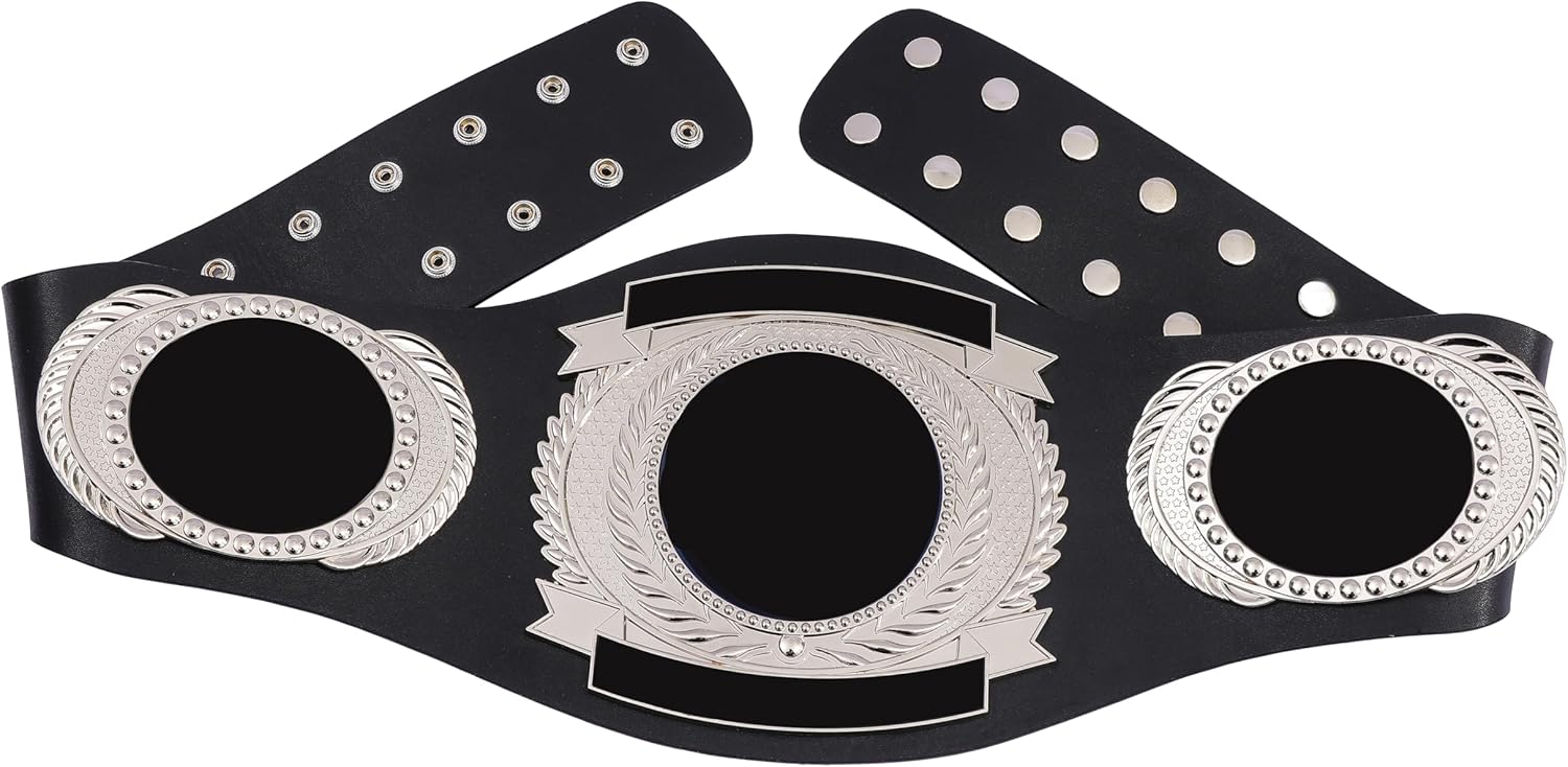 Championship Belt Customizable - Football baseball softball soccer basketball esports fantasy sports hockey Wrestling Boxing High School College Class tournament or League Winner Youth Champion Belt