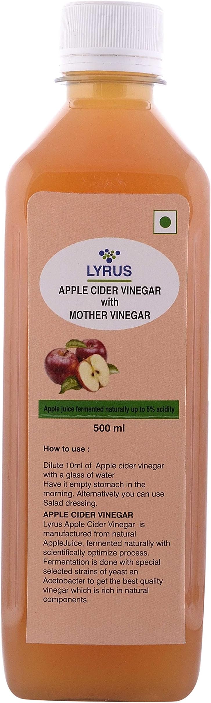 Lyrus Apple Cider Vinegar with Mother Vinegar - 500 ml