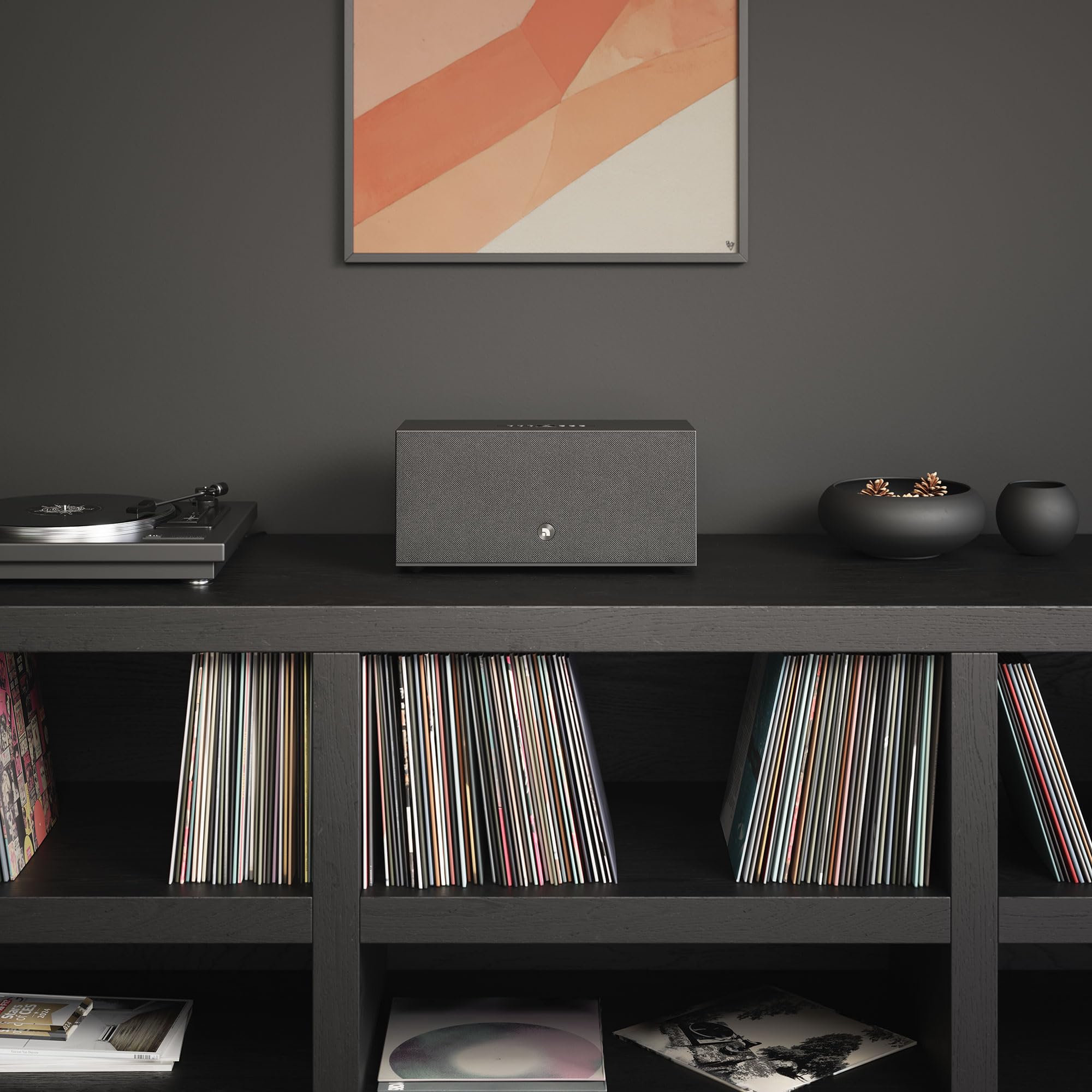 Audio Pro C20W Wireless Multiroom Stereo Lautsprecher 190W Class-D Verstärker, HDMI ARC, AirPlay 2, Google Cast, Bluetooth 5.0, Phono Eingang, Subwoofer Out (Schwarz)