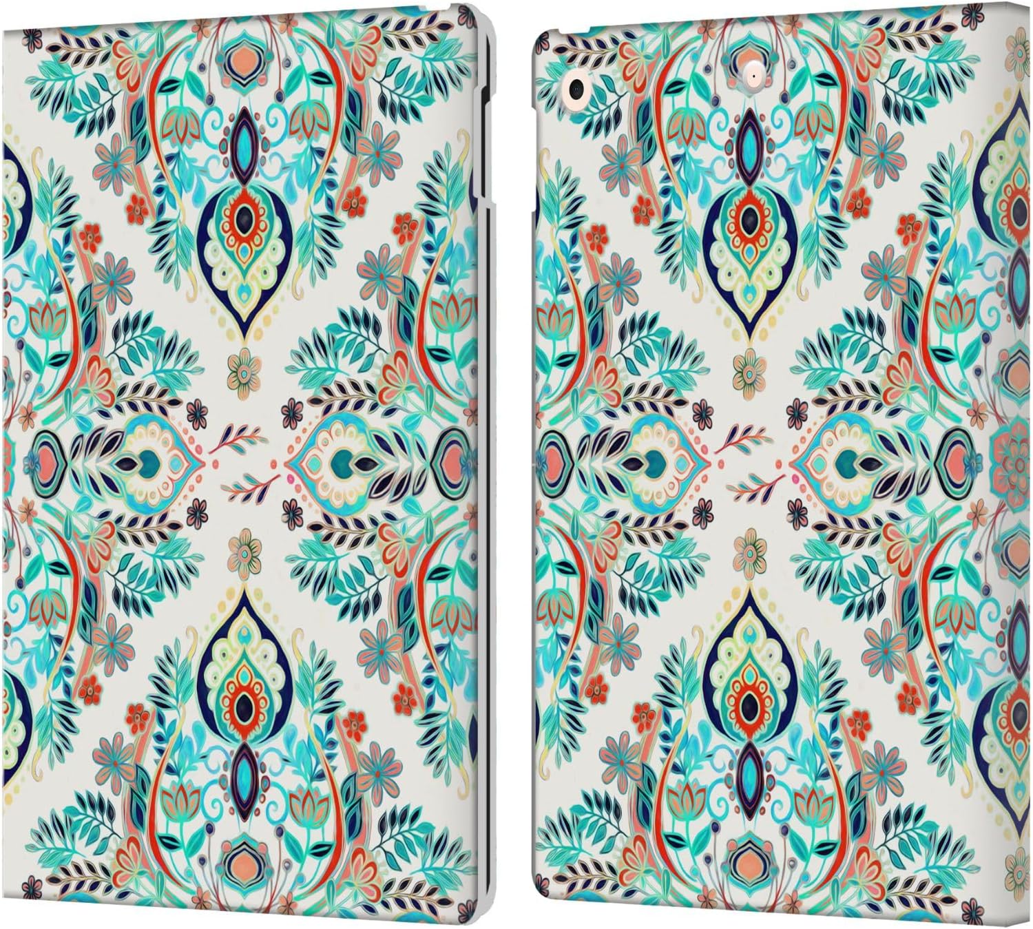 Head Case Designs Officially Licensed Micklyn Le Feuvre Modern Folk in Jewel Mandala Leather Wallet Case Compatible with Apple iPad 9.7 2017 / iPad 9.7 2018