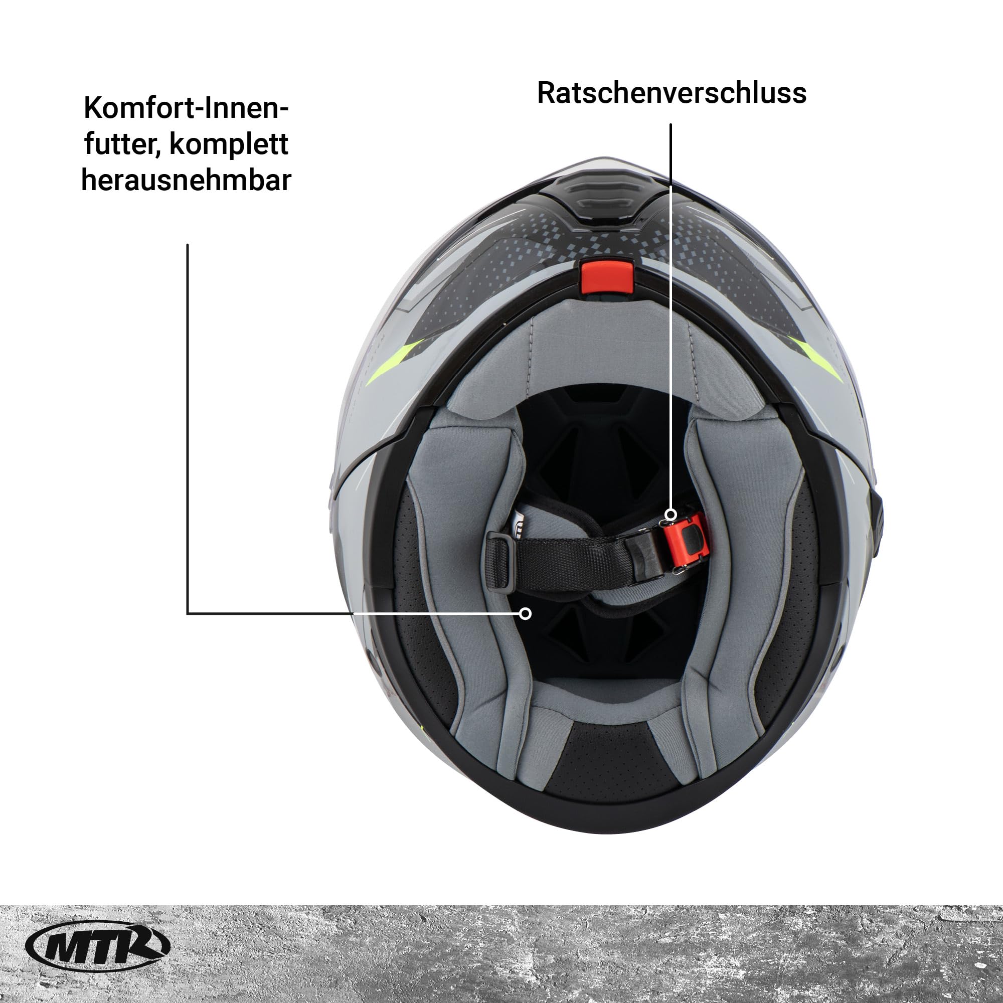 MTR K-4 Evo Klapphelm, als Jethelm & Integralhelm ECE 22.06 Geprüft, Motorradhelm mit Sonnenvisier, Mopedhelm mit Komfort-Innenfutter, Motorradhelm Herren & Damen, Matt Schwarz, XS-XXL