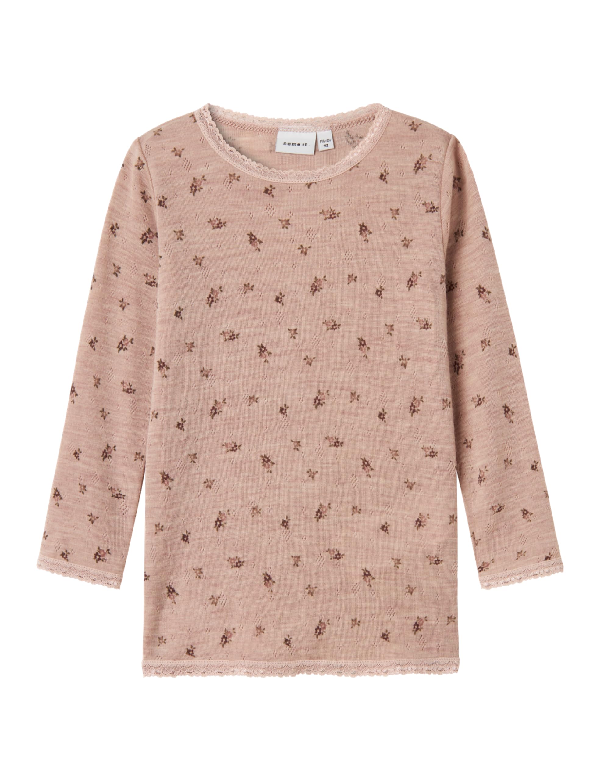 NAME IT Girl Oberteil mit Langen Ärmeln Merinowoll | Long Sleeved Top