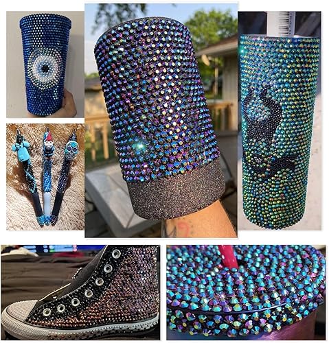 Miniatura 4 de 16000 unidades de diamantes de imitación de resina AB de color morado rosa para manualidades de 0.118 pulgadas, 0.117 pulgadas, 0.117 pulgadas,