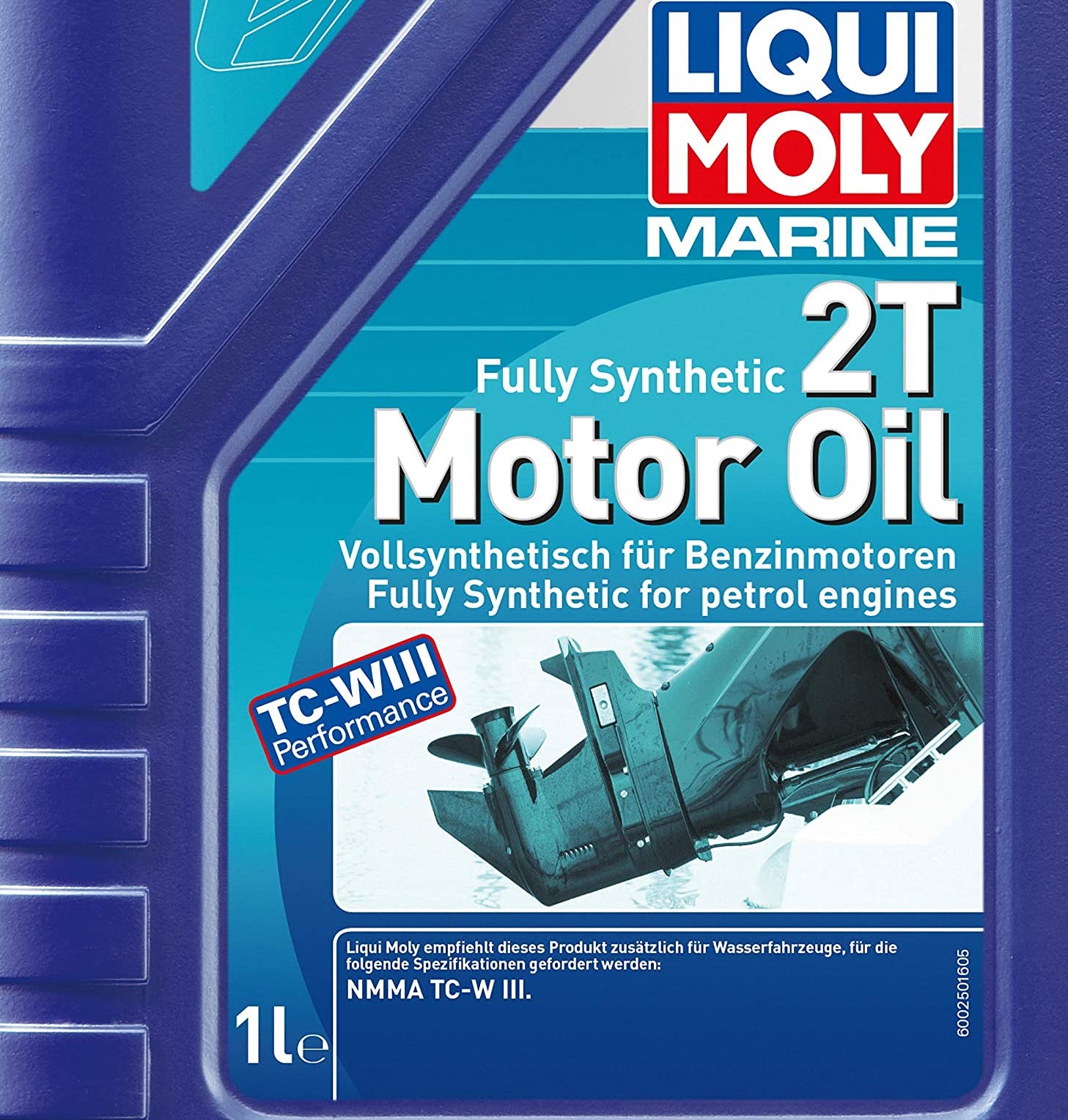 LIQUI MOLY Marine Fully Synthetic 2T Motor Oil | 1 L | Arrancar aceite de 2 tiempos | 25021