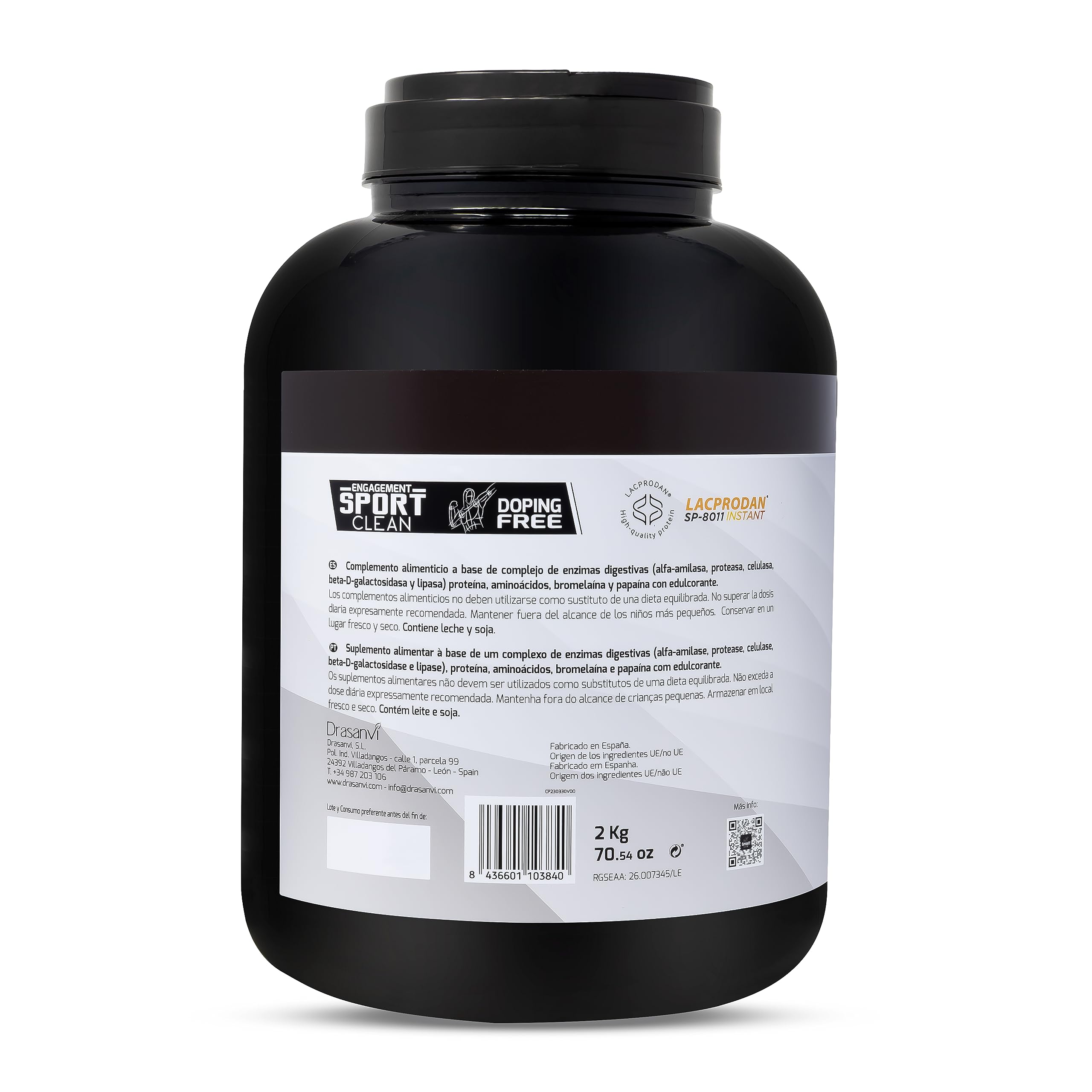 SPORT LIVE Concentrado de proteinas de suero de leche | Whey Protein en polvo con L-Glutamina y L-Leucina | Ayuda a aumentar tu masa muscular | Mejora tus batidos |Doble Chocolate | 2 KG