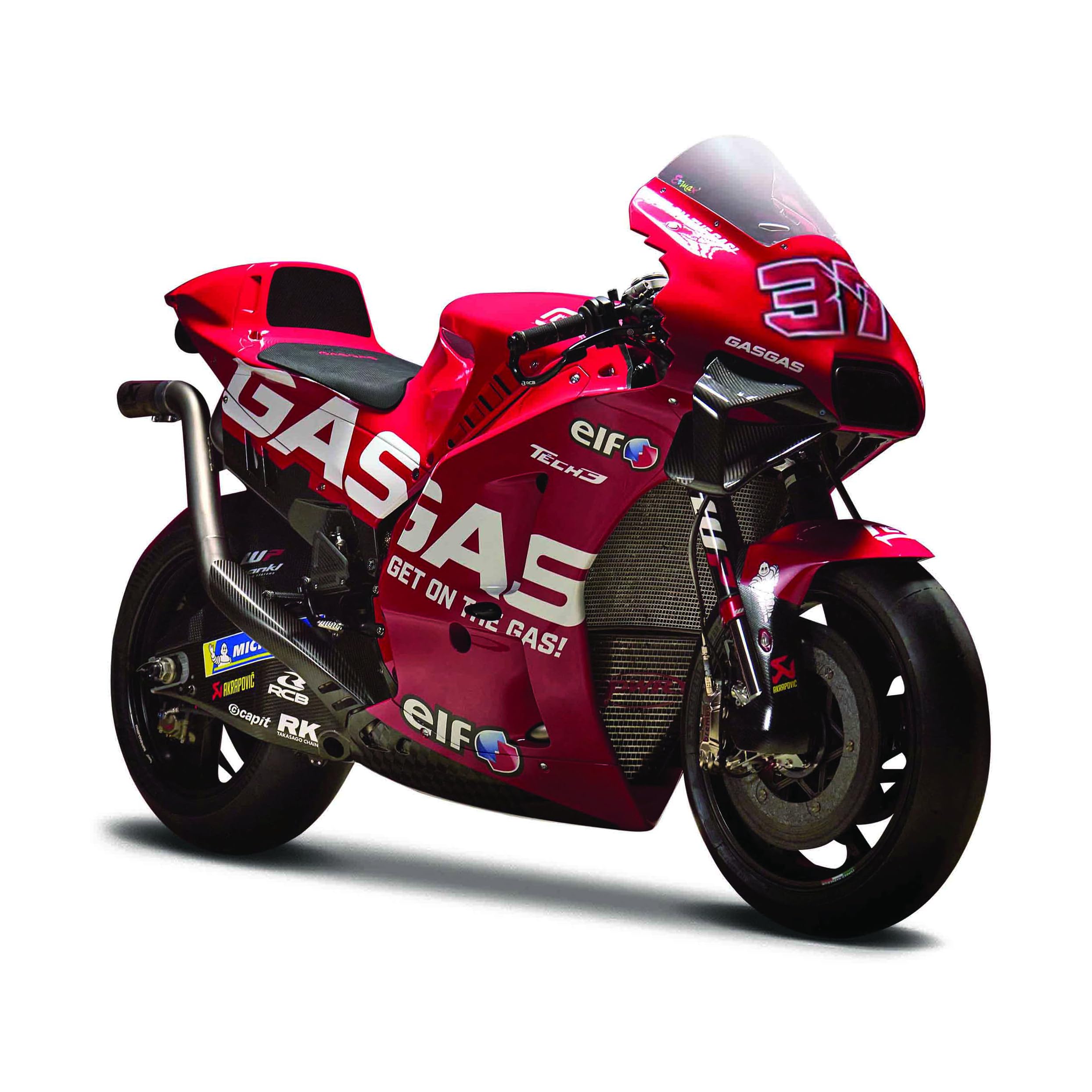 Maisto MOTORBIKE 2023 GASGAS FACTORY TECH3 (#37 FERNANDEZ) -1:18 Scale