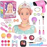 41PCS Deluxe Pretend Play Hair Styling Doll Styling Head Makeup for Girl Kid, Lovely Beauty Stylist with Crown Hairdryer Curling Iron Hairpins Powder Lipstick Kit Birthday Gift for 3+ Girl