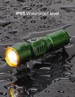 ASORT Mini LED Taktikai Zseblámpa 2000 Lumen IP67 Vízálló Zoomható Zöld - Green, Aluminum, Modern 5
