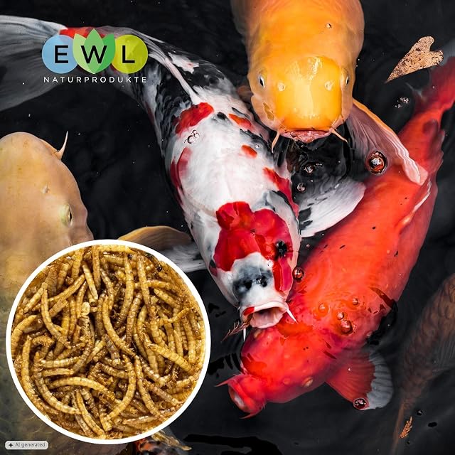 Foto 5 de 7 de EWL Naturprodukte Gusanos de la Harina Secos 640 g (4 L), Snack de Insectos para Aves, Peces, Tortugas