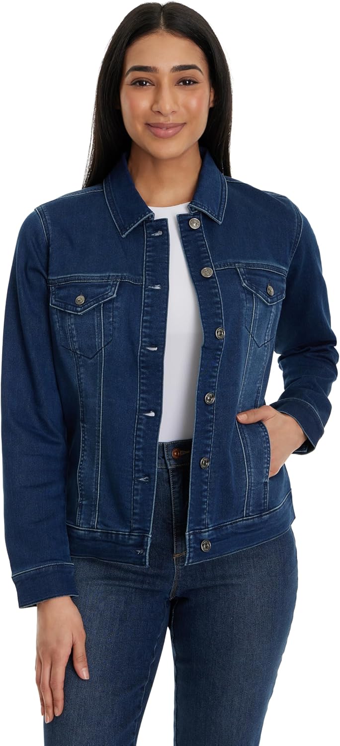 Gloria Vanderbilt Women's Amanda Knit Denim Jacket Standard