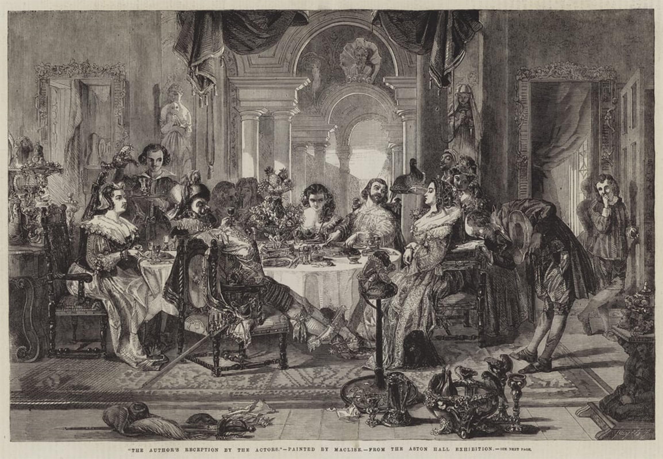 ARTXLXXBN Famous Prints Artwork Pictures Poster Painting Art the Author's Reception by Daniel Maclise Artwork Landscape Pictures for Home Decor 60x90cm