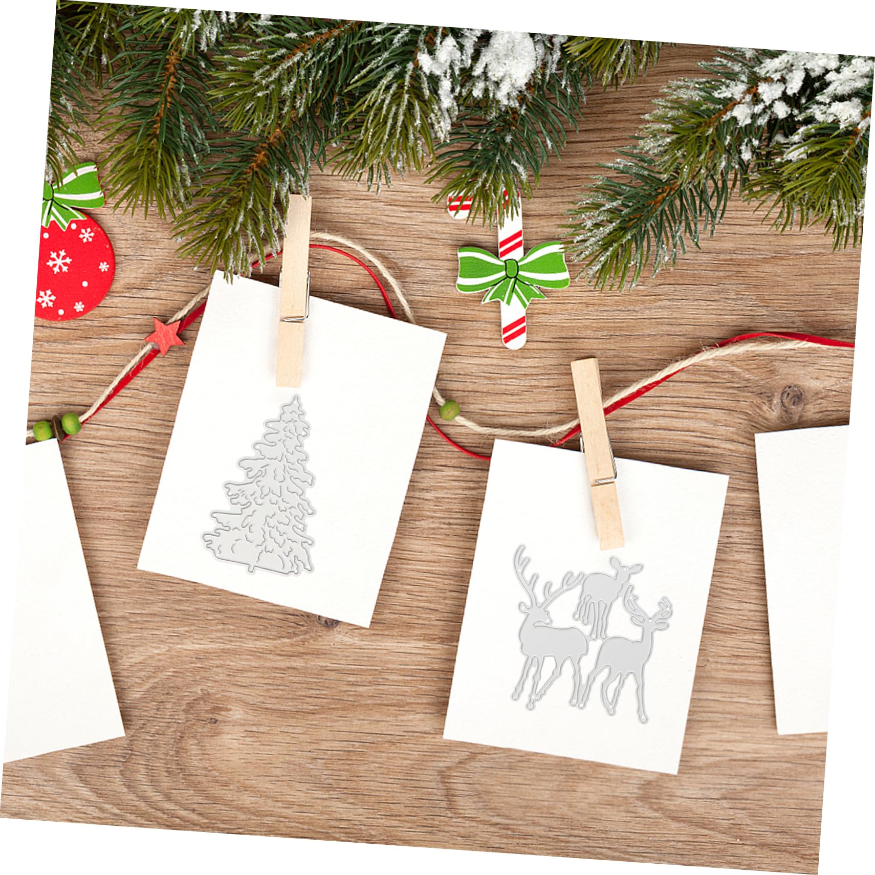 NUOBESTY 27 Piezas Navidad Morir Artes y Manualidades Para Niños Troquelado Para Hacer Tarjetas Navideñas Troquel De De Artesanía Navideña Carta Combinación Acero Carbono