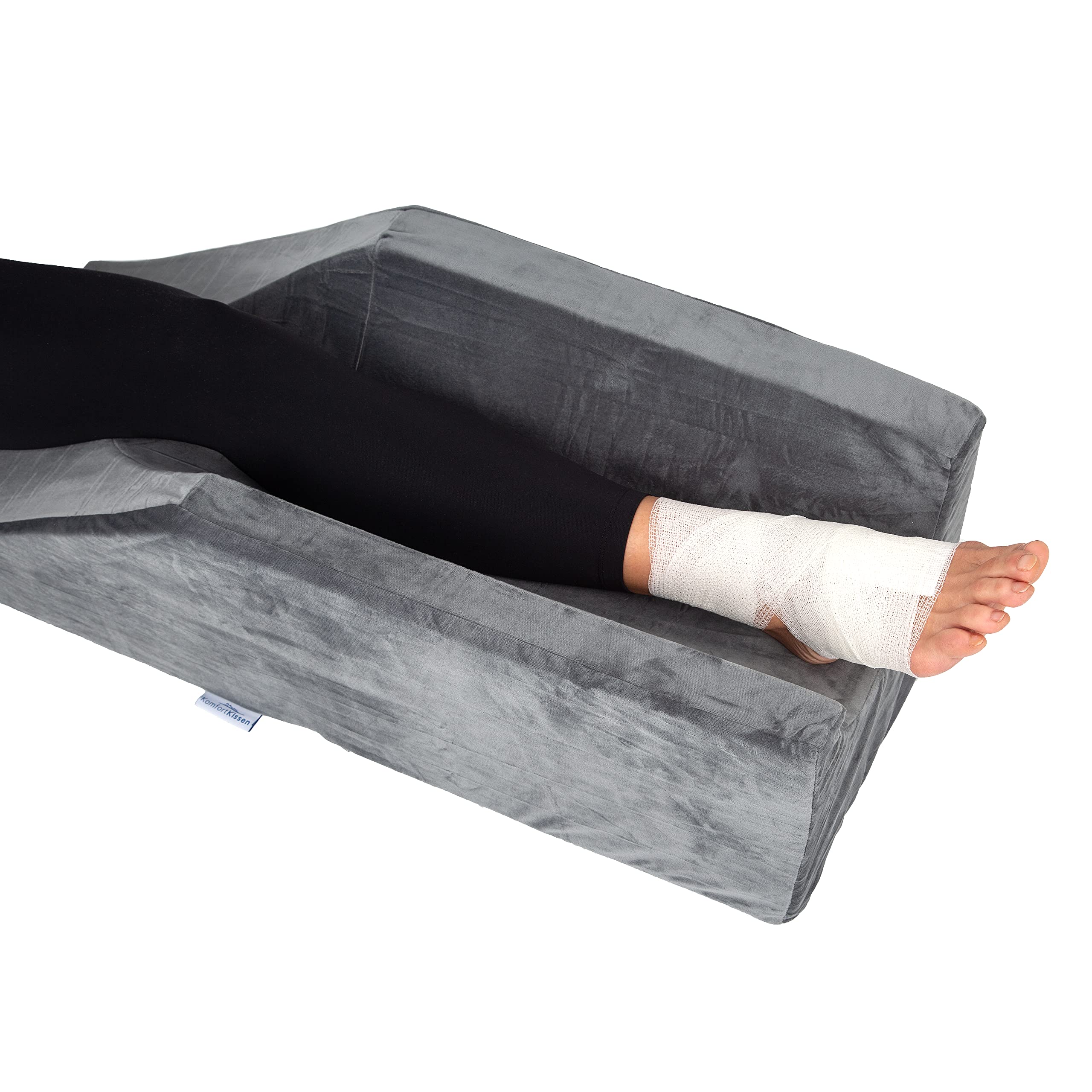 MKS Cojín para venas, cojín para piernas de espuma con funda lavable, para lesiones o después de operaciones
