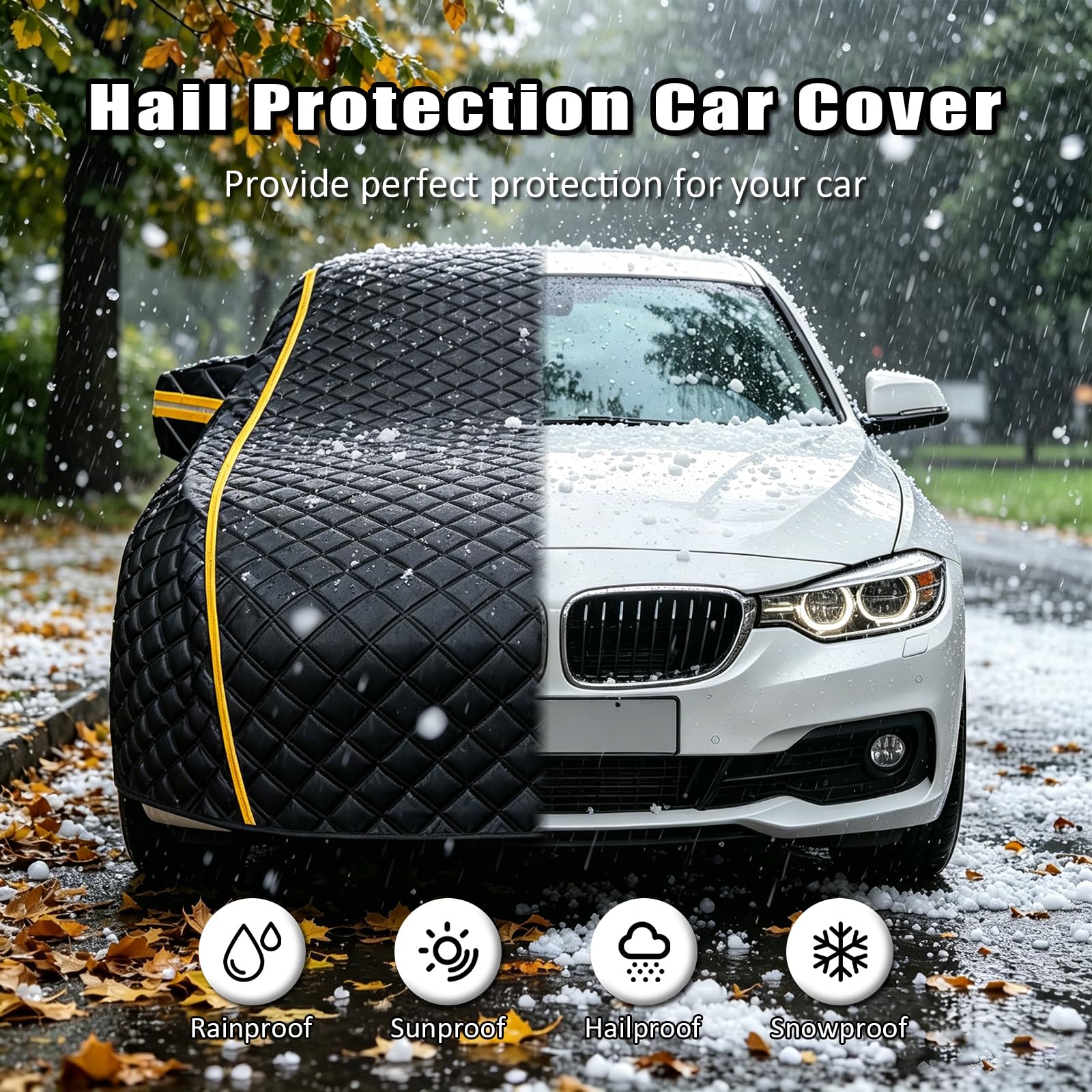 Anti-Grêle Bâche Voiture Extérieur pour Peugeot RCZ (2010-2015), Housse Protection Voiture Anti-grêle Impermeable Contre Pluie Neige Soleil Anti UV Poussièr Couverture Complète fqe9