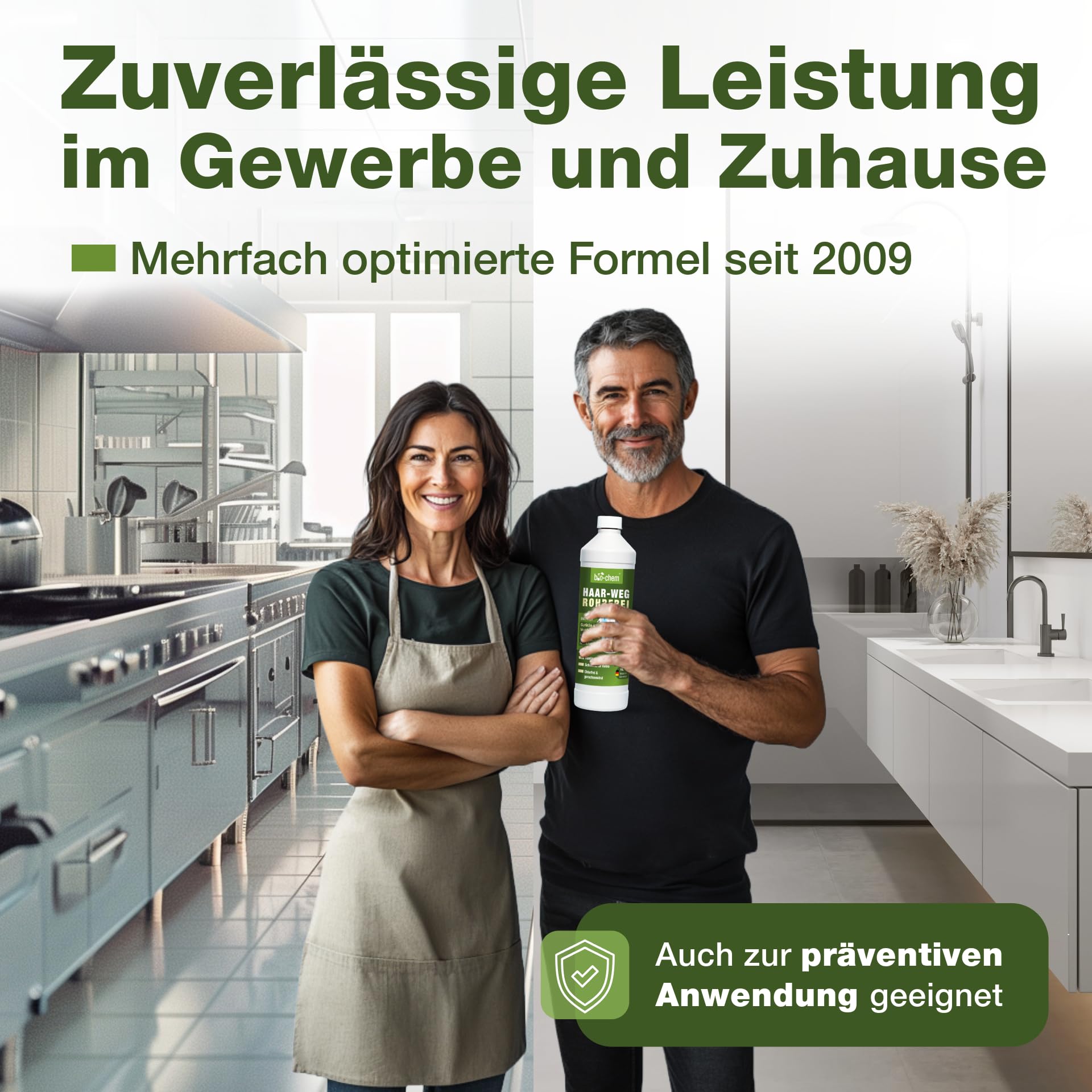 bio-chem Haar-Weg Abflussreiniger extra stark 20L | Rohrreiniger gegen Verstopfungen und Haare | bis zu 20 Anwendungen je Liter | gegen Verstopfungen & Haare