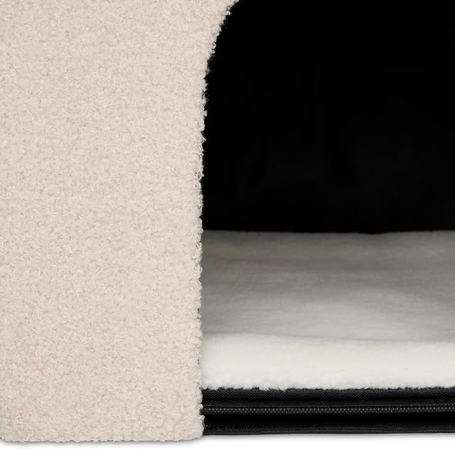 Foto 7 de 8 de Relaxdays Casa Gato Plegable con Techo Abovedado, Cueva Gatito Rascador Integrado, Cama Mullida