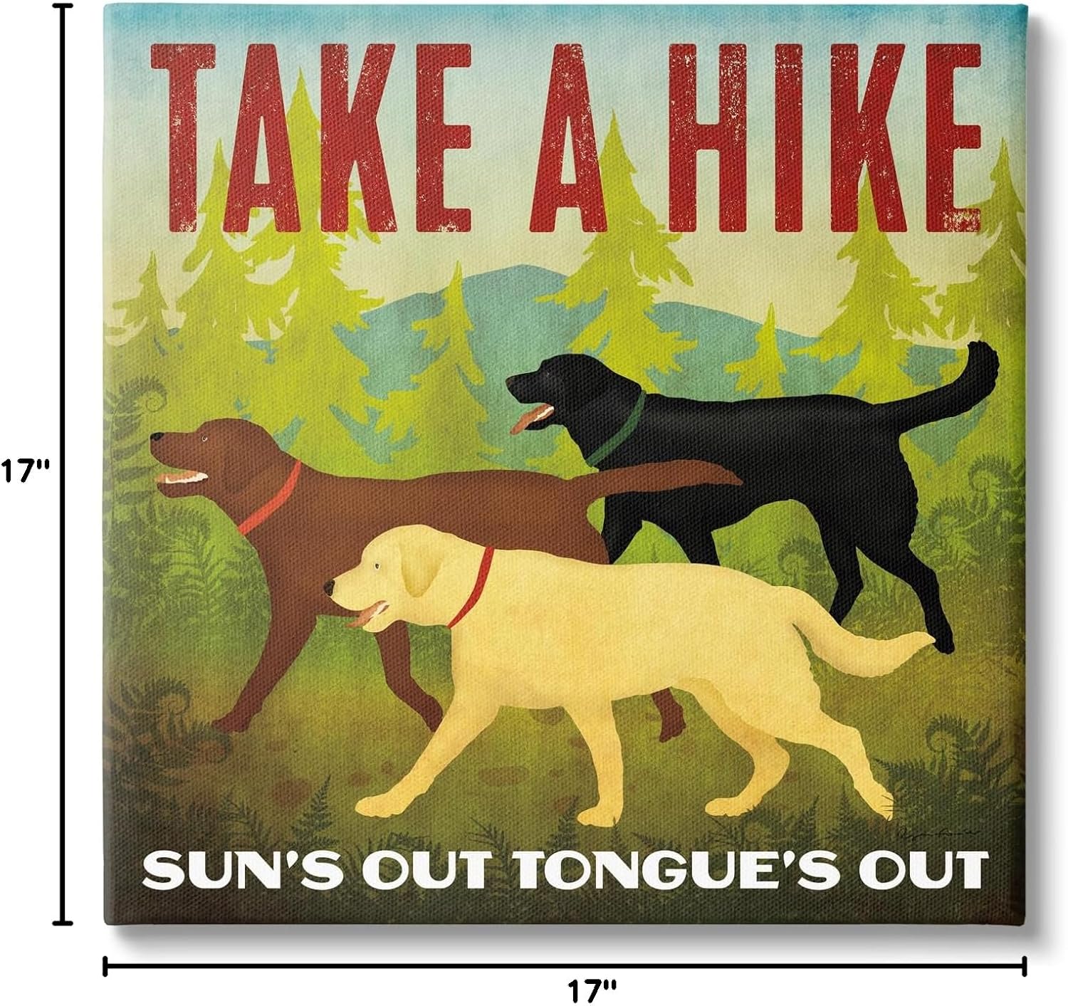 Stupell Industries Hiking Dogs Phrase Canvas Wall Art Design by Ryan Fowler