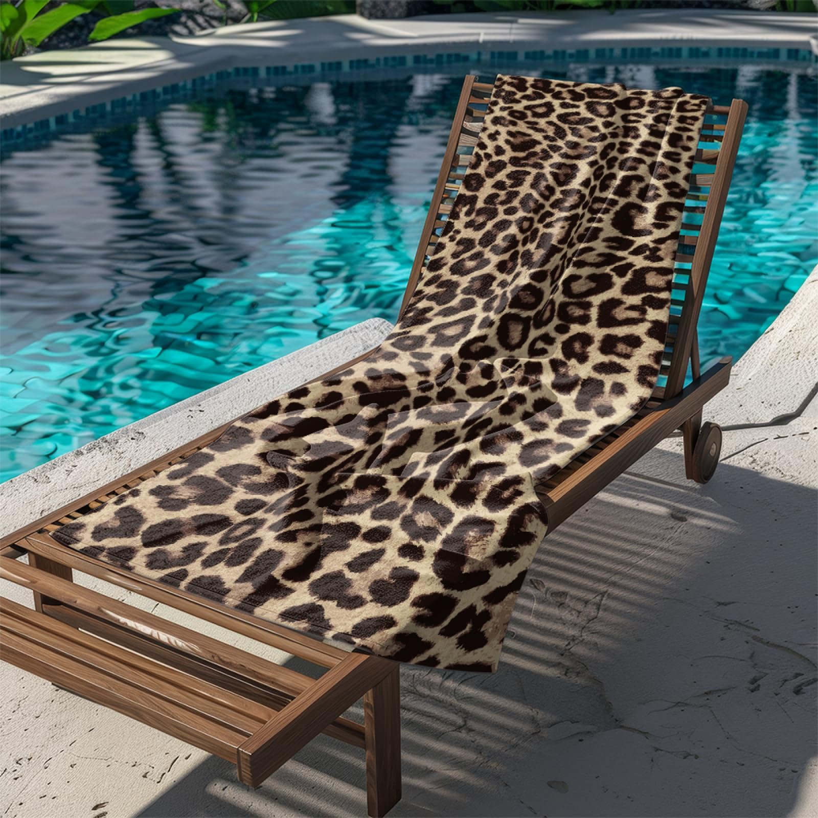 Serviette de PiscineModèle Brun Foncé Serviette Fouta Plage Stylée Personnalisée pour Adultes, Légère Séchage Rapide Anti-Sable, Adaptée Aux Voyages,Yoga et Vacances 100x180 cm