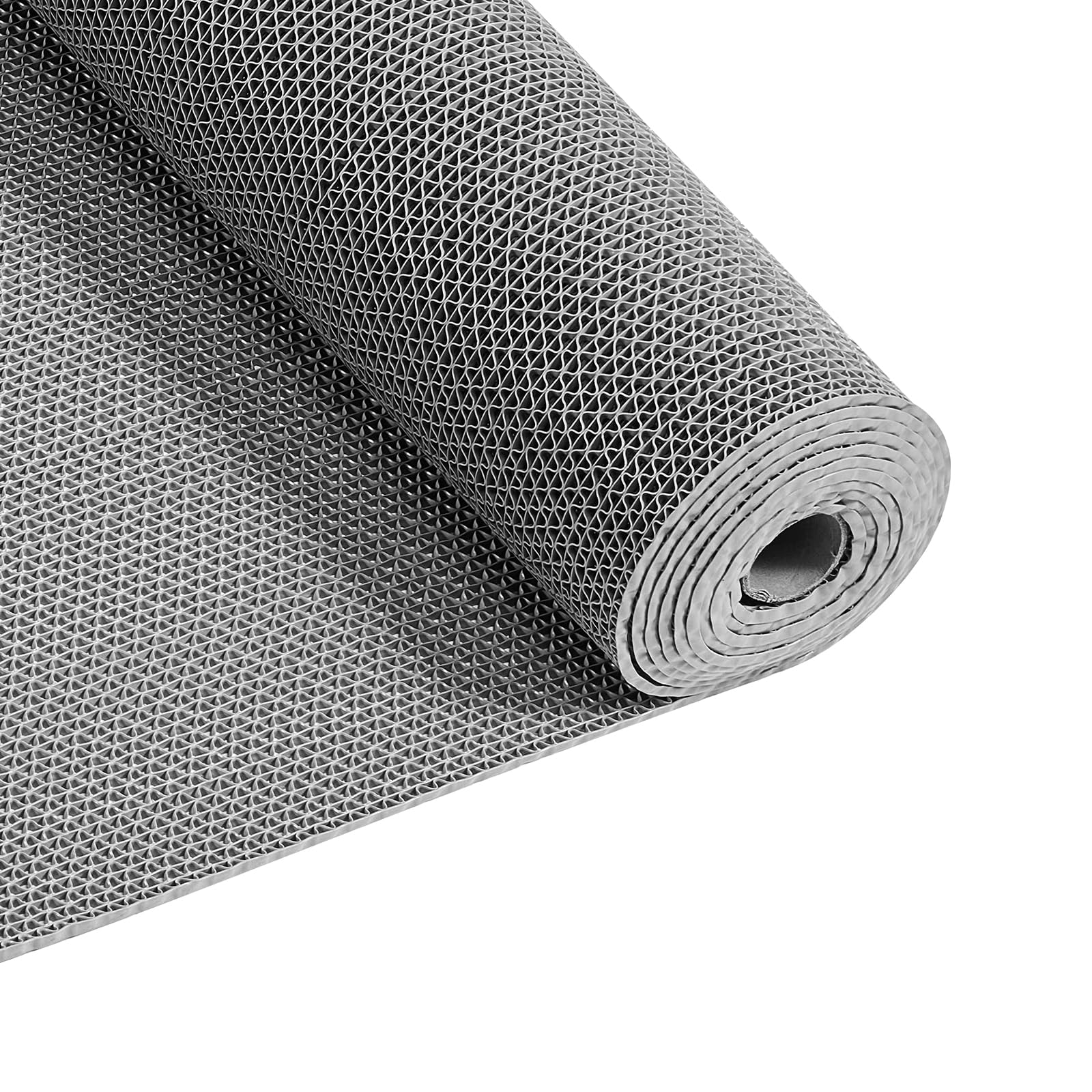 VEVOR Tapis de Drainage Antidérapant 90x500 cm, Caillebotis Piscine PVC, Revêtement Sol Zones Humides, Tapis Antifatigue Drainant Rouleau Gris