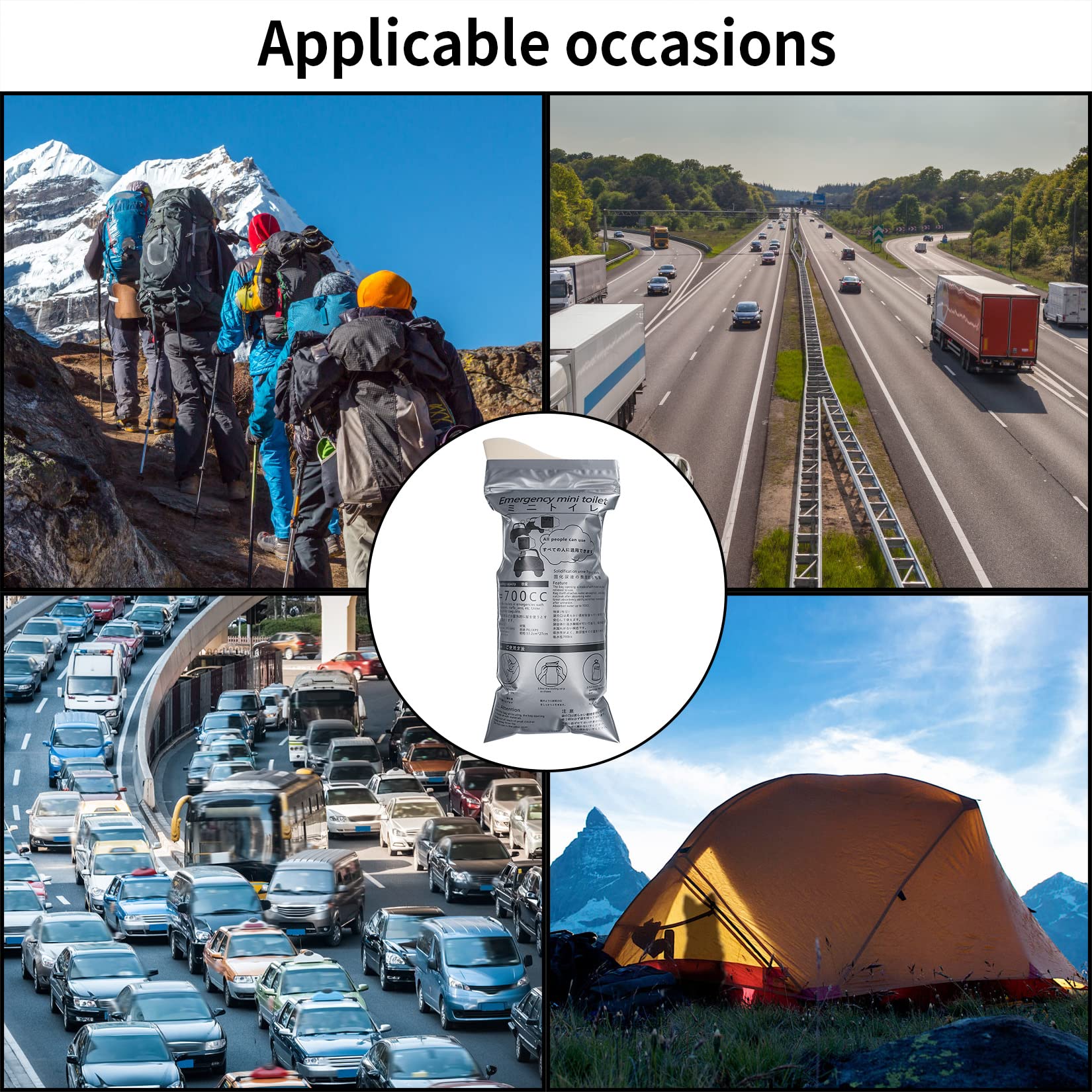 Urinella per donne da campeggio – Bottiglie di urina per uomini, sacchetti per urina da viaggio, per bambini, bagno, campeggio, campeggio, campeggio, viaggi, auto, ecc