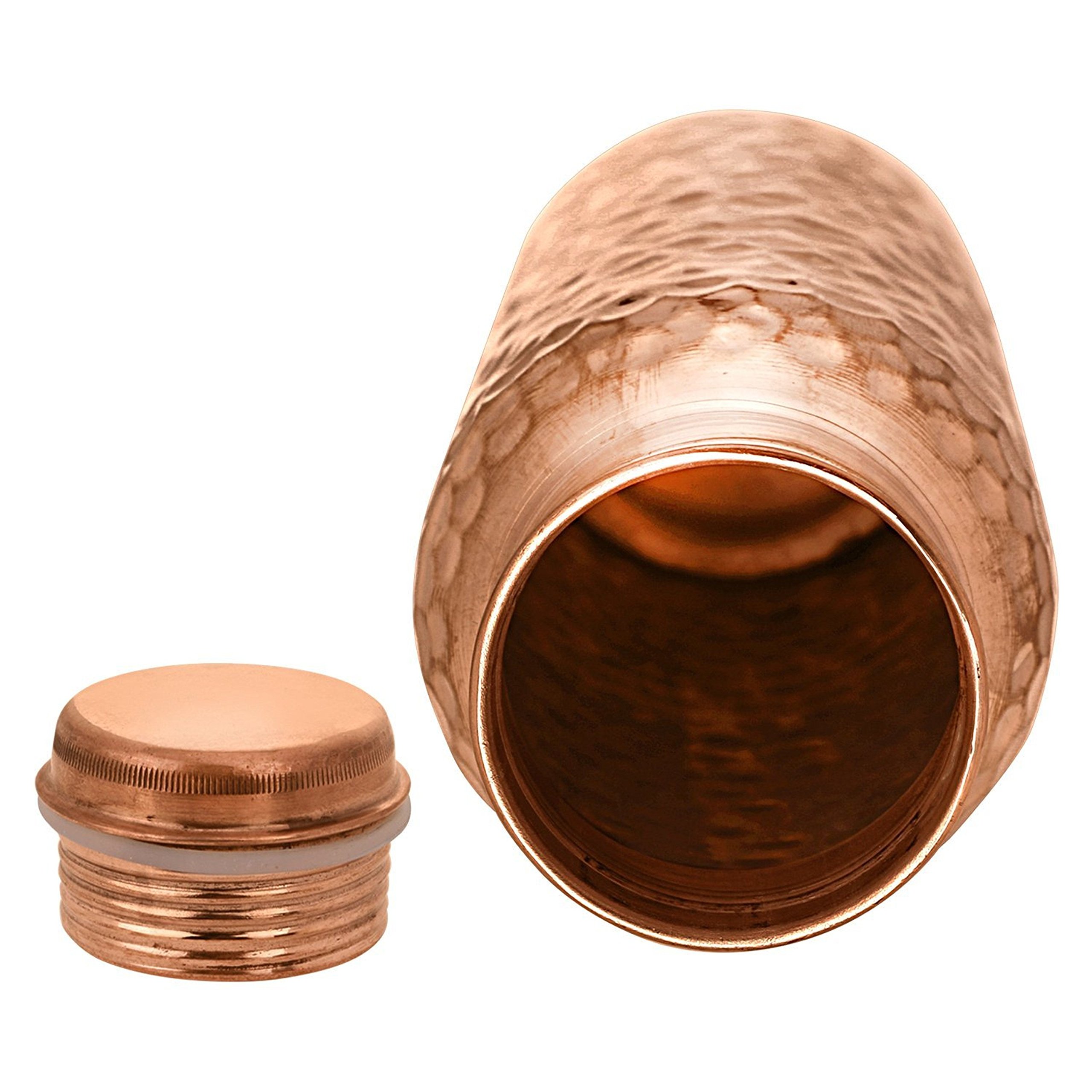 Wasserflasche aus reinem Kupfer, 3 Stück (je 1 l), ayurvedische gesundheitliche Vorteile