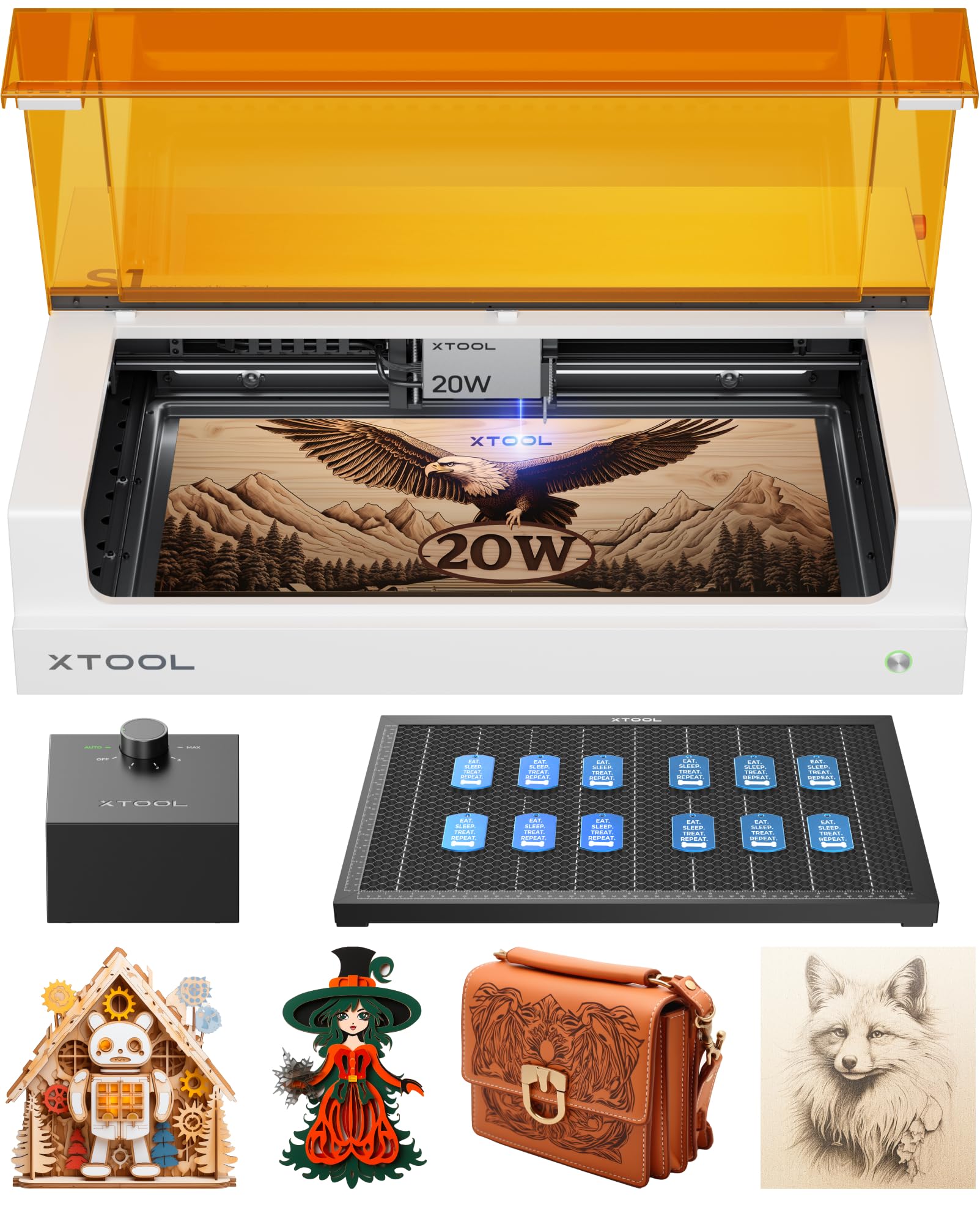 XTOOL S1 20W レーザー加工機　訳あり品 Amazon | xTool S1 20W レーザー彫刻機 エアアシストとハニカムパネル