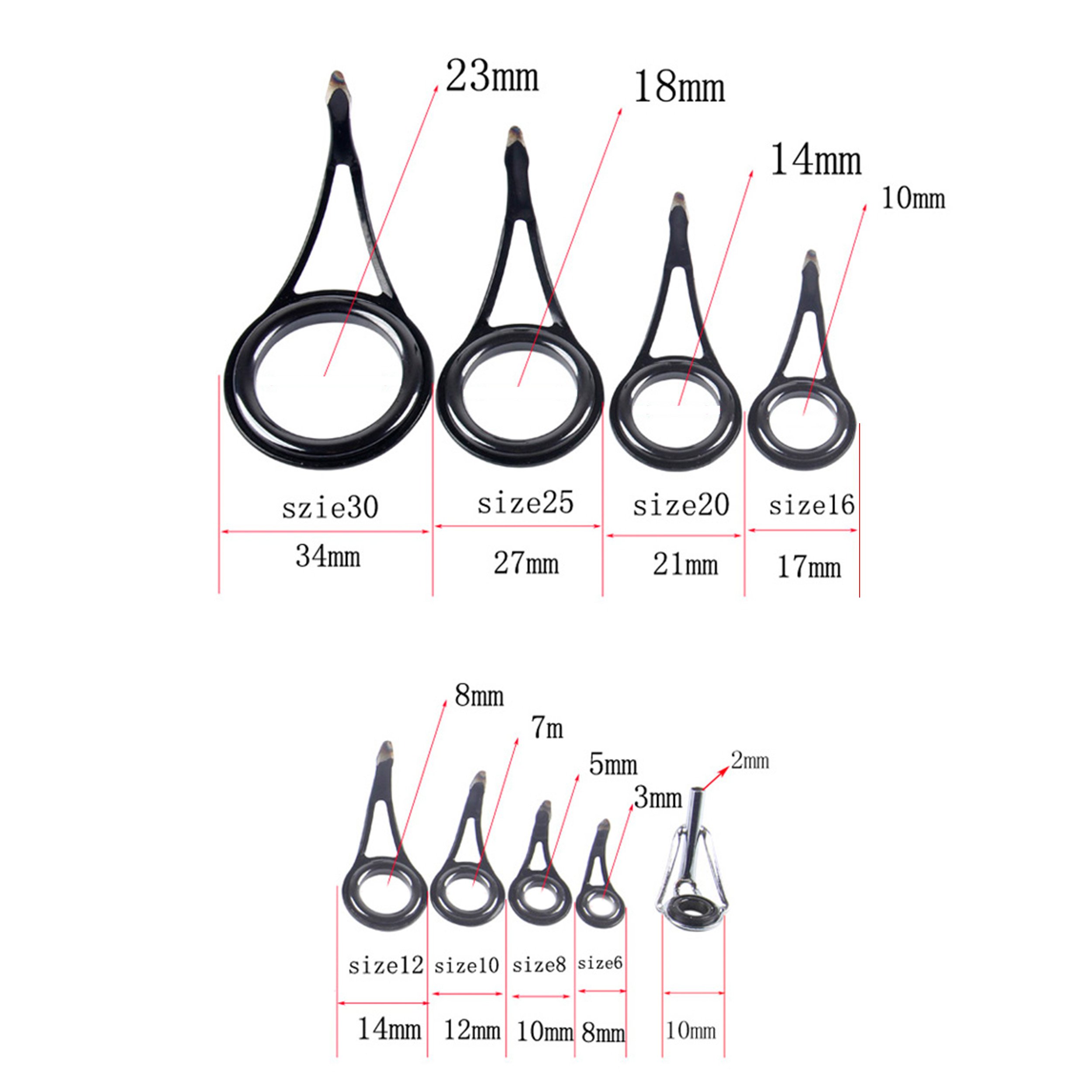 Rod Building Fishing Rod Tip Sizes Chart Rod Bearing Price