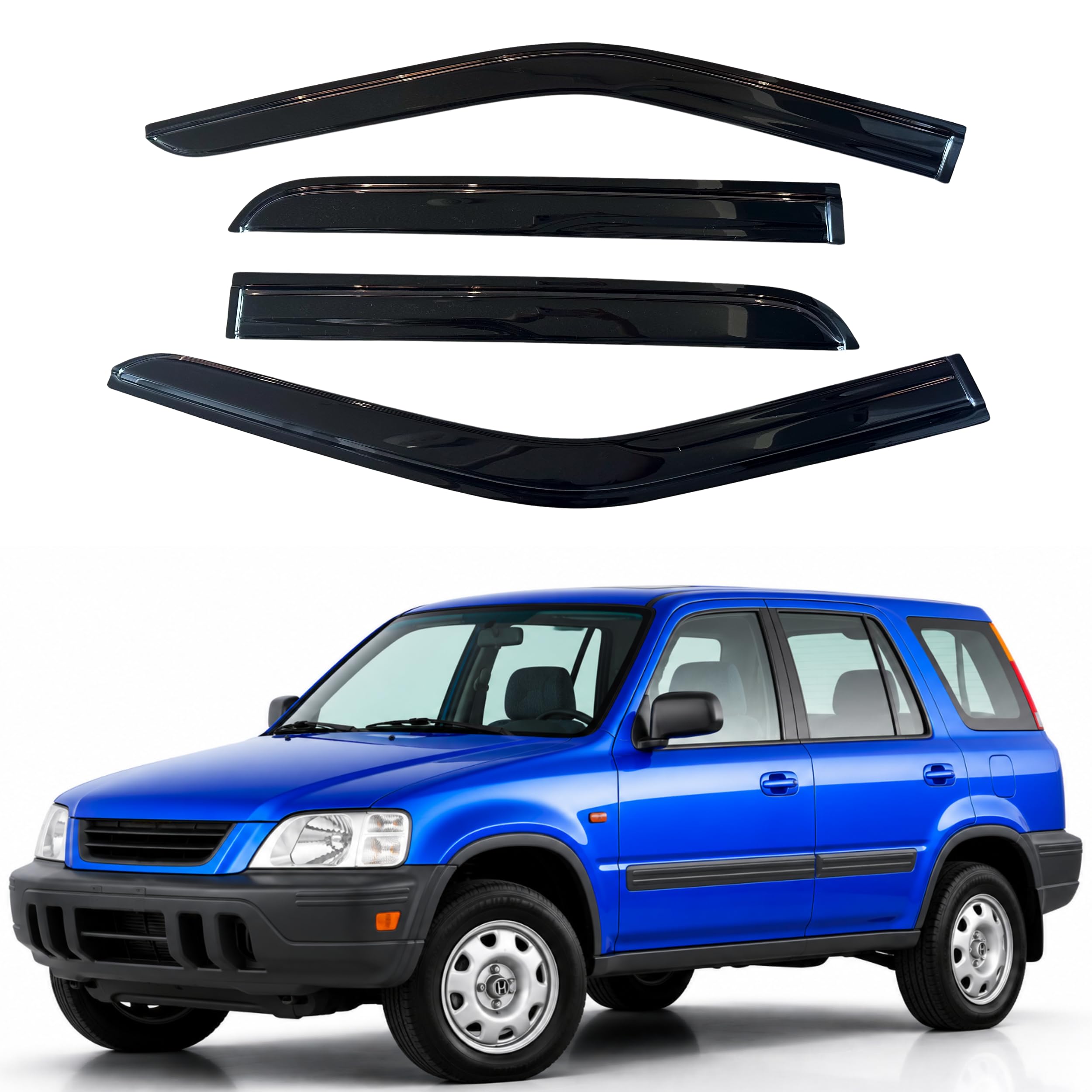 IG Window Visors Fit for 1997-2001 Honda CRV, Out-Channel Rain Guards Vent Wind Deflectors 4PC, Car Accessories for 97-01 CR-V