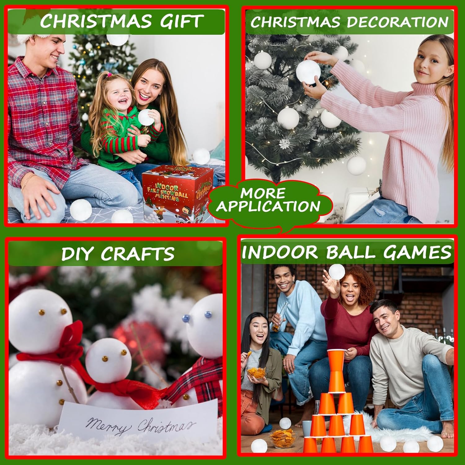 Reusable Water Balls, 50 Pack Fake Snowball for Outdoor Toys and Games, Indoor Activity Toys Christmas Gift for Kids and Adults (50 Pack)