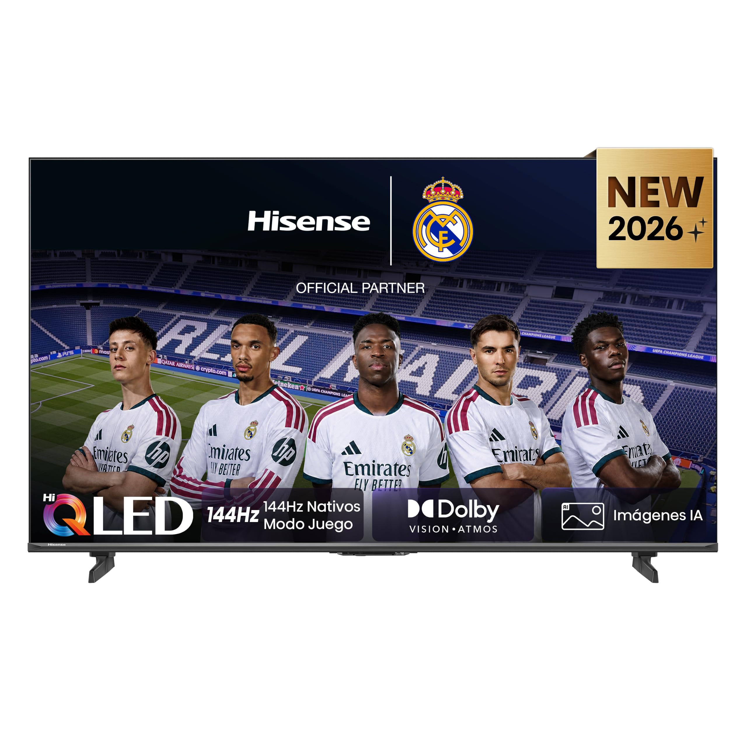 Hisense 75E7S Pro – Hi-QLED Smart TV 75 Pulgadas, Modo Juego 144 Hz Nativos, Hi-QLED Color, Dolby Vison.Atmos, Imágenes IA, Smooth Motion IA, AMD FreeSync Premium Pro, HDR10+Gaming