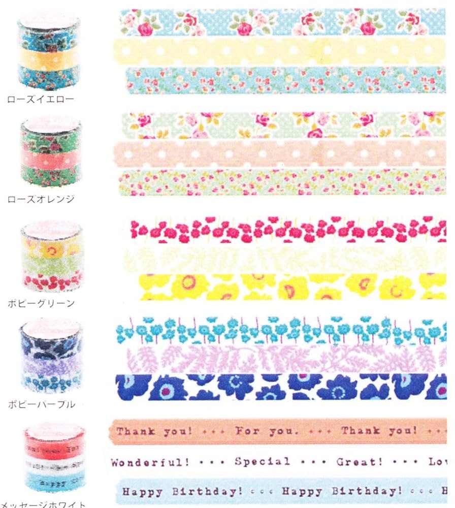 コルテ マスキングテープ 4セット12本 ローズ ポピー コルテ マスキングテープ 4セット12本 ローズ ポピー Amazon.co