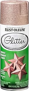 Rust-Oleum 344697 Specialty Glitter Spray Paint, 10.25 Oz, Rose Gold