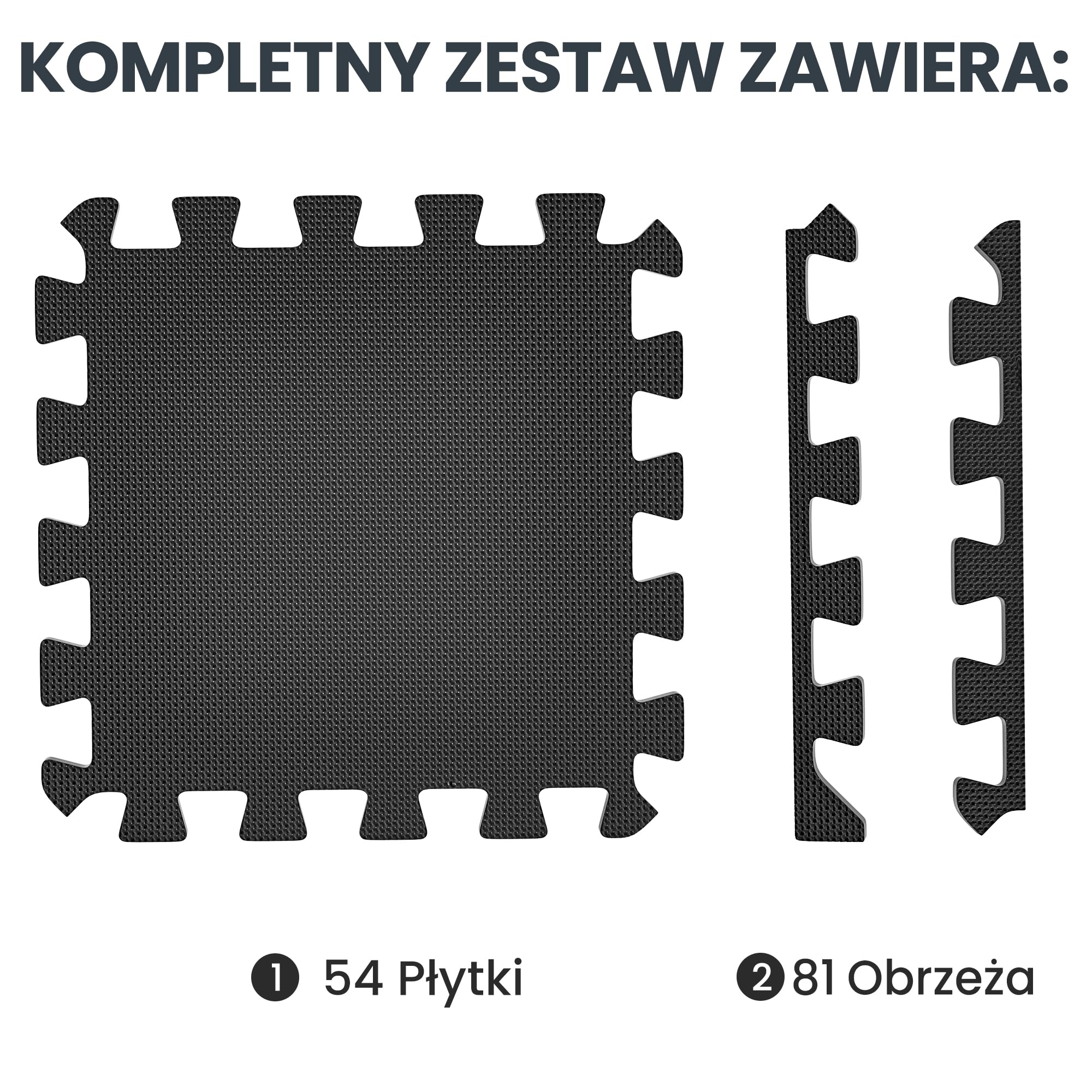 Ultrasport Mata Podłogowa Puzzle, Grube Piankowe Maty na Siłownię Domową, do Garażu, Szklarni i jako Podłoga Gumowa, Mata Ochronna na Siłownię, 54 Sztuki