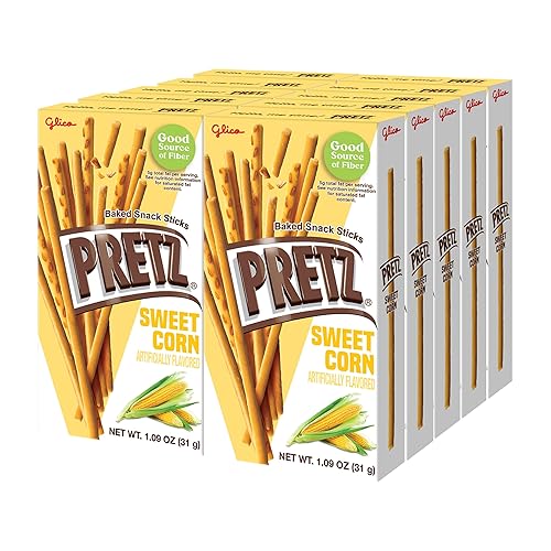 Glico Pretz maíz dulce, 1.09 oz (paquete de 10)