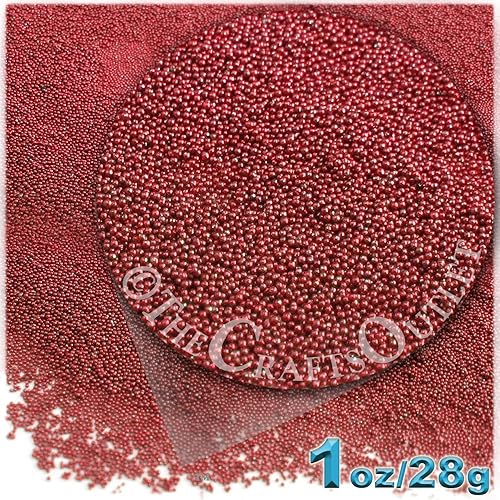 Miniatura 6 de The Crafts Outlet Acabado metálico de 1 onza0.99 oz, vidrio, microperlas de 0.024 in, ideal para uñas de caviar, marrón café metálico
