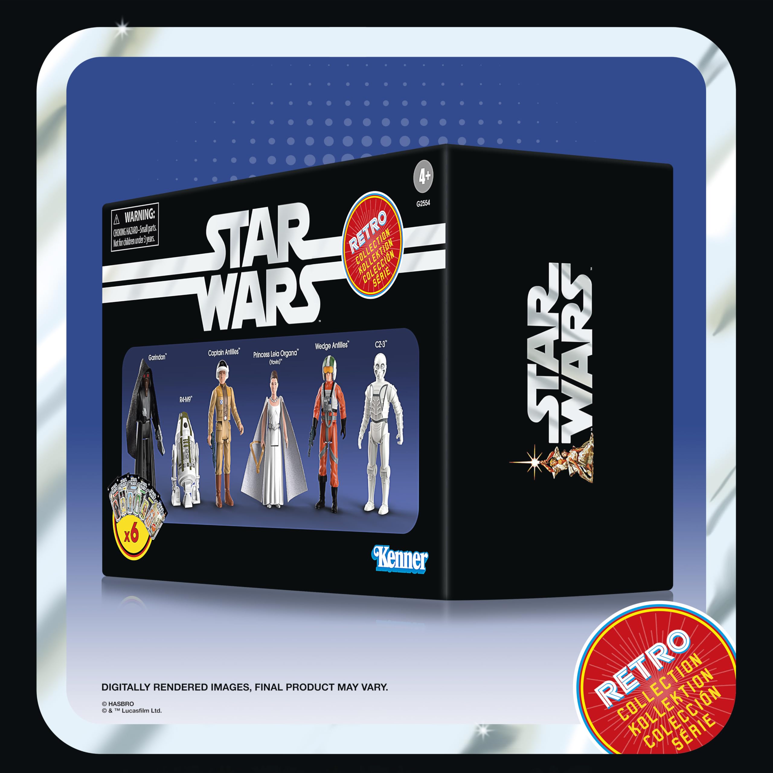 Star Wars La colección Retro, Nueva Esperanza, Pack de 6 Figuras coleccionables de 9,5 cm del Episodio IV
