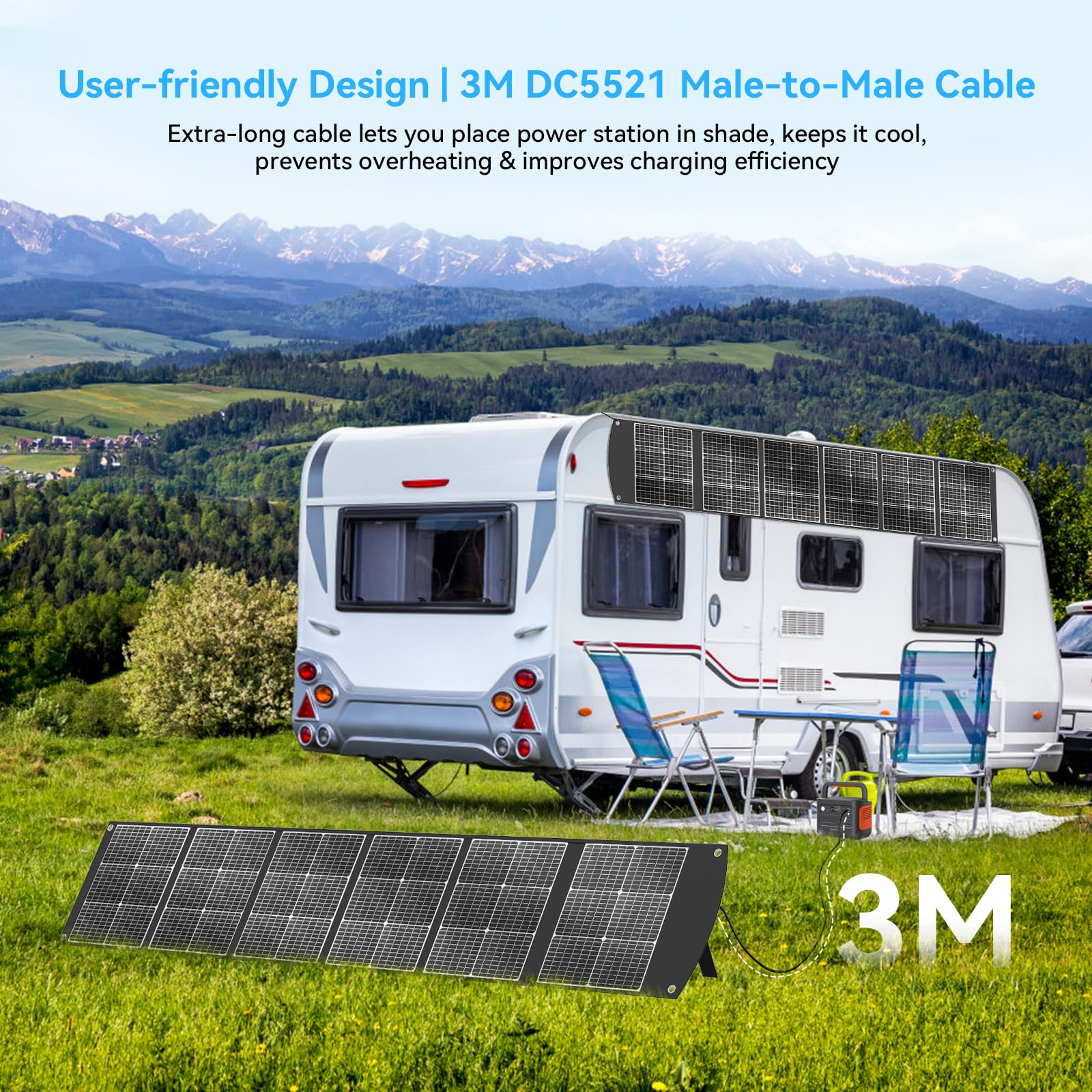 300w Solarpanel Faltbar Tragbares Solarmodul 40 V MC4-Stromversorgung | Mehrere Ausgänge Ladegerät für Die Meisten Kraftwerke, Powerstation Monokristalline Solarmodul für Outdoor, Camping, RV