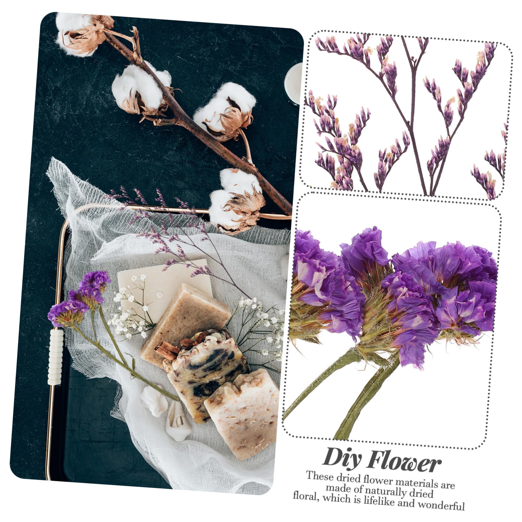 Abaodam 5ensembles Fleurs Séchées Naturelles pour Matériaux Artisanaux Décoration Unique pour Scrapbooking Manucure Et Créations Personnelles pour La Créativité
