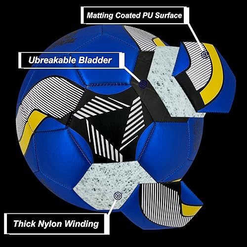 Miniatura 2 de Senston Soccer Ball Official Size 5 with Pump - Training Match Soccer Ball Adult and Junior Kids Soccer Ball
