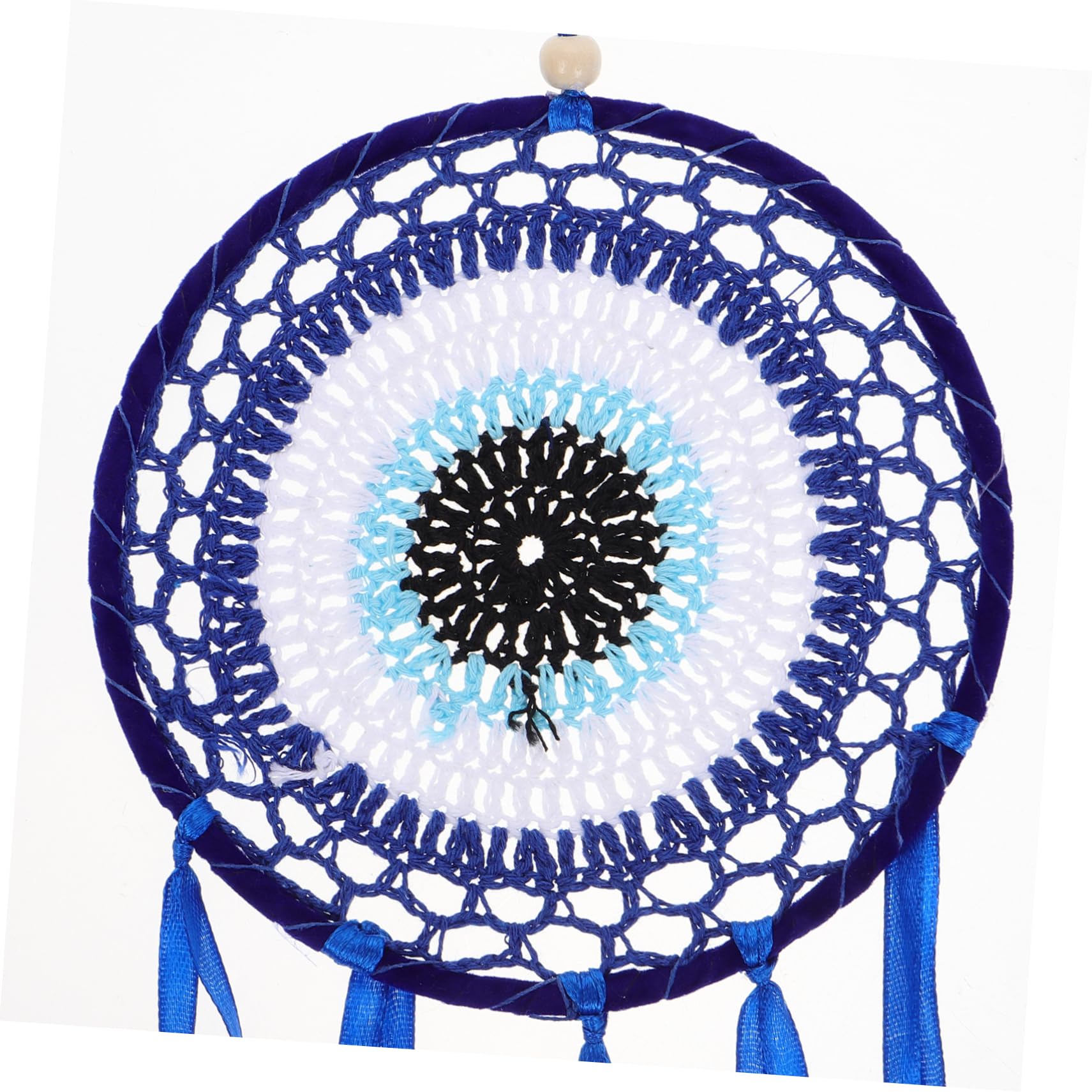 RORPOIR Evil Eye Dreamcatcher Wall Hanging Ornament Handmade Macrame Dream Catcher for Home Decor Luck Unique Artistic Decoration for Bedroom and Living Spaces