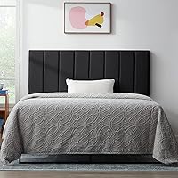 Vista 20 de LUCID - Cabecera tapizada de altura media - Relleno de diamantes - Poliéster acolchado - Altura ajustable de 34 a 46 pulgadas - Fácil montaje - Para