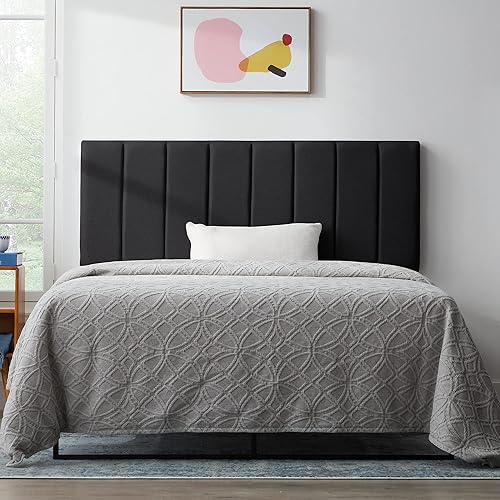 Miniatura 24 de Lucid Cabecera tapizada de altura media - Capitoné de diamante - Poliéster acolchado - Altura ajustable de 34" a 46" - Fácil montaje - Marco de cama