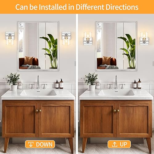 Miniatura 349 de 3 lámparas modernas de baño sobre el espejo, luces de tocador de oro negro para apliques de pared de baño con pantallas de vidrio blanco lechoso