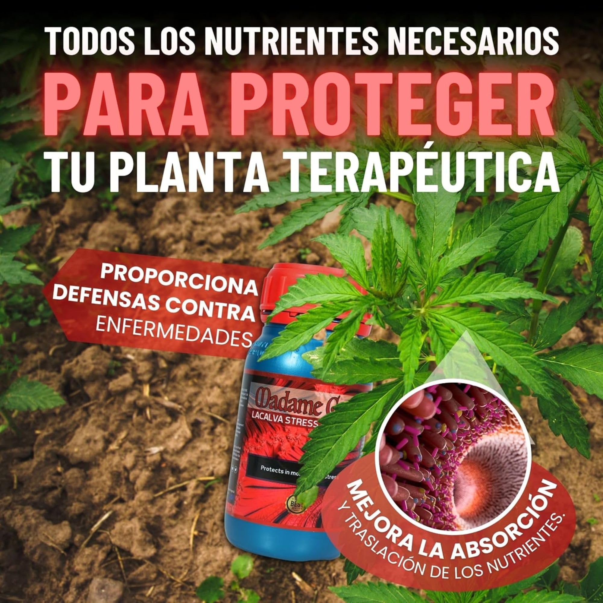 MADAME GROW Kit Kamala 3 x 1 Litro | Pack Fertilizantes Crecimiento Antiestrés y Engorde | Enraizante + Jabón Potásico + Engordador K30 | Pack 3 Abonos Orgánicos