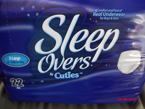 SleepOvers - Protector de incontinencia unisex para niños, 22 unidades, paneles laterales suaves, suaves, puños de pierna doble, protección contra