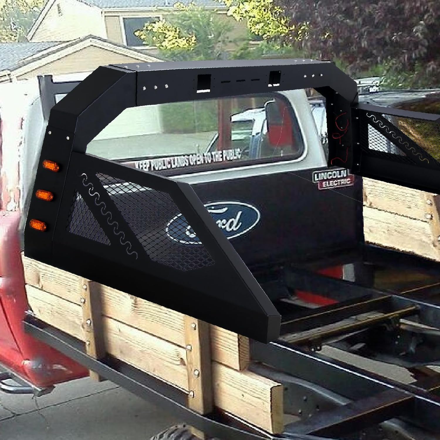 Heavy-Duty Roll Bar for Pickup Trucks – Adjustable Off-Road Roll Cage with Amber Side Marker Lights, Universal Fit for Pickup Trucks, 4x4, SUV & Off-Road Adventures